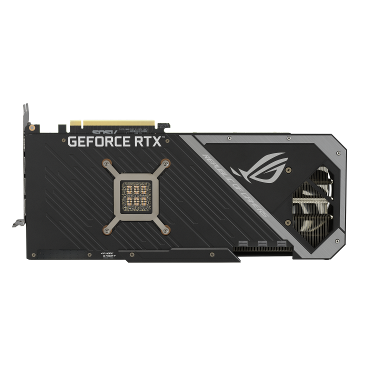 ROG-STRIX-RTX3080-O10G-V2-GAMING graphics card, rear view