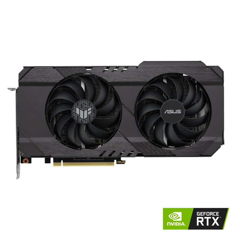 ASUS TUF Gaming GeForce RTX 3050 8GB GDDR6 graphics card with NVIDIA logo, front view