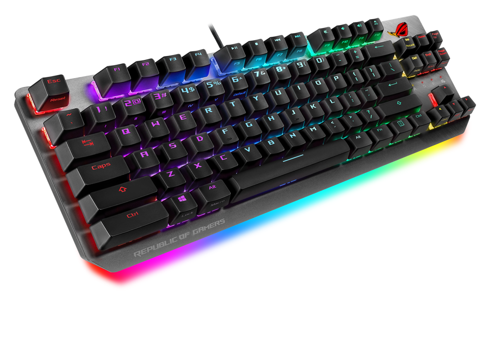 ROG Strix Scope NX TKL angled view from left