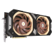 ASUS NOCTUA GeForce RTX 4080 graphics card hero shot from the front side