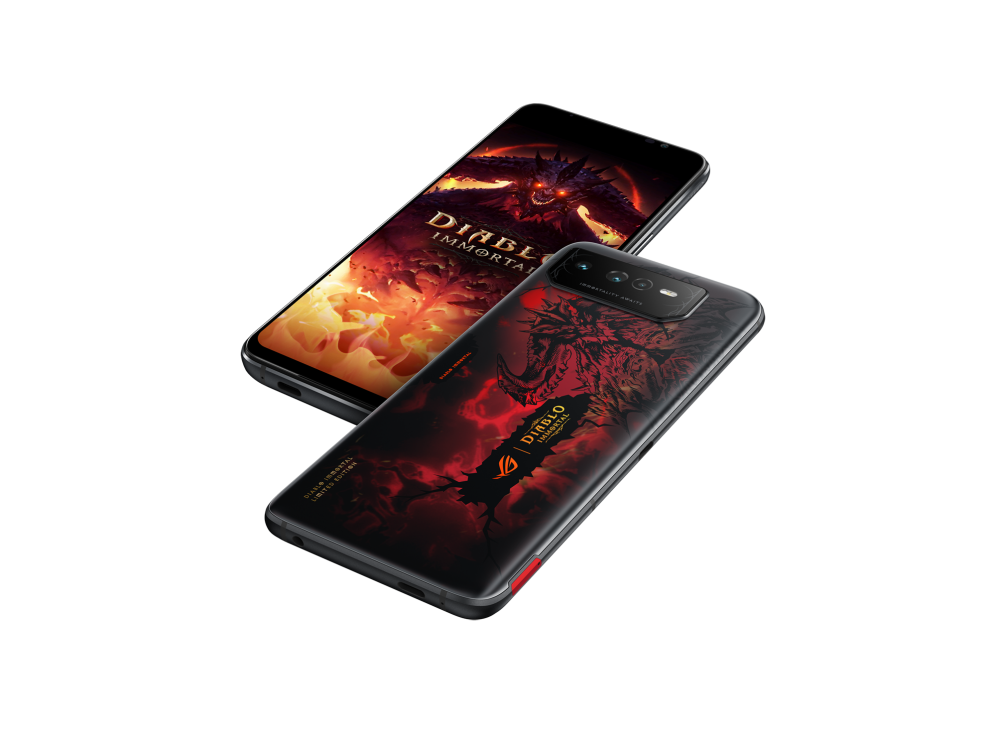 Two 6 Diablo Immortal Edition in hellfire red angled view from both back​