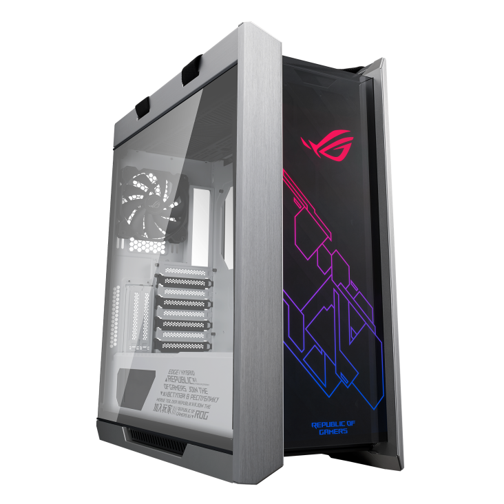 ROG Strix Helios White Edition front hero angle