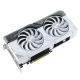ASUS DUAL GeForce RTX 4070 White edition graphics card front angled view