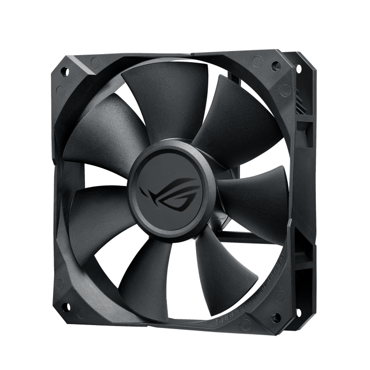 ROG RYUO 120 fan front view, 45 degrees