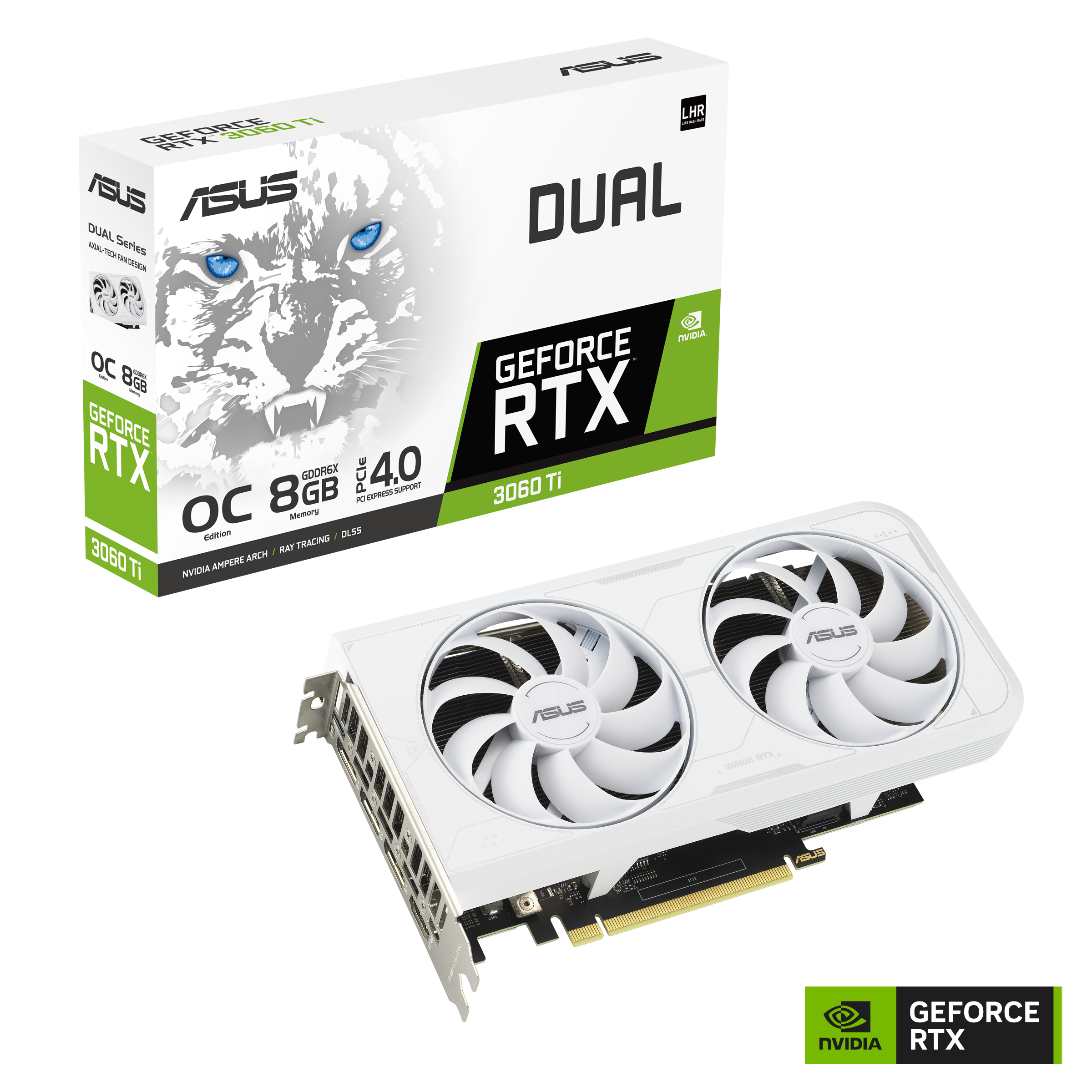 ASUS Dual GeForce RTX 3060 Ti OC WHITE付属品は全て揃っております