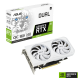 ASUS Dual GeForce RTX 3060 Ti White OC Edition 8GB GDDR6X packaging and graphics card with NVIDIA logo