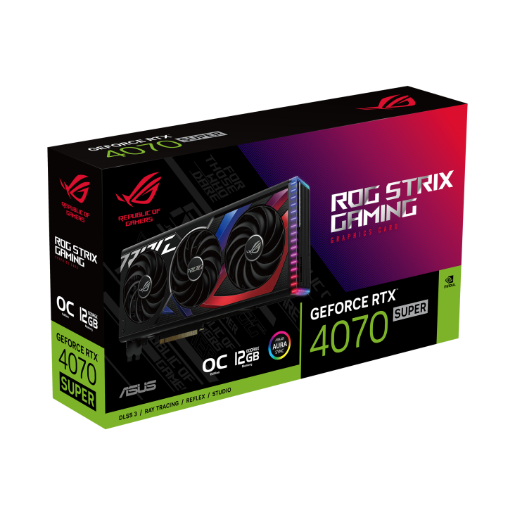ROG Strix GeForce RTX 4070 SUPER OC edition packaging