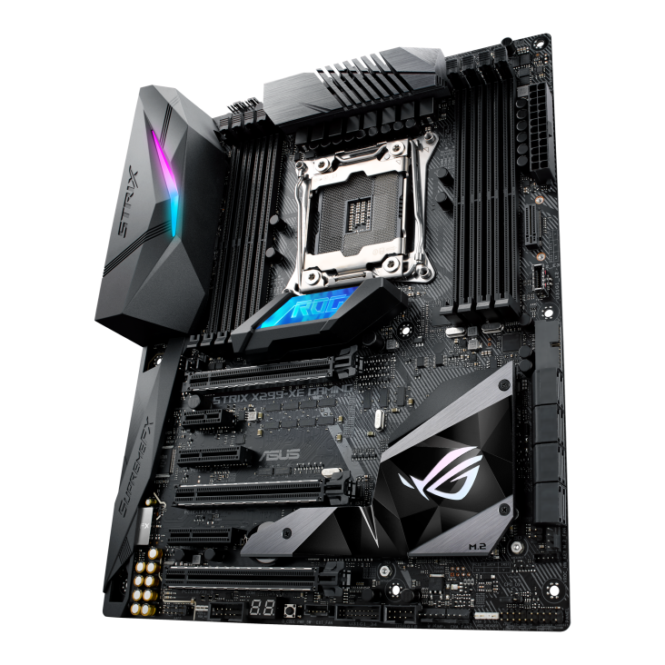 ROG STRIX X299-XE GAMING angled view from right