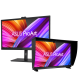 Two ProArt Display OLED PA32DC monitors, front view