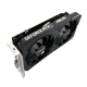 Angled top down view of the ASUS Dual GeForce RTX 3050 SI V2 graphics card showcasing the heatsink