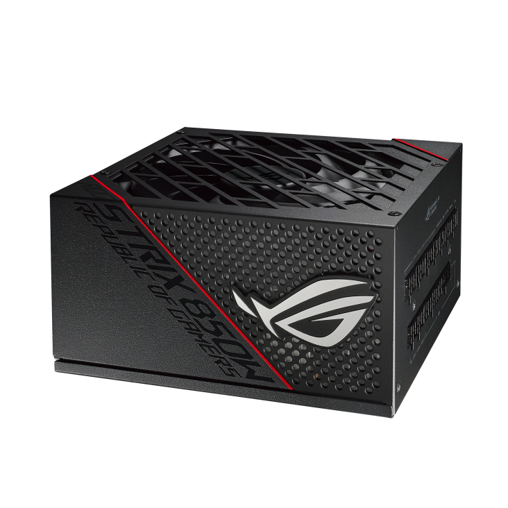 Right-front 45 degree angle of ROG Strix 850W Gold