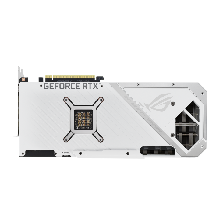 ROG-STRIX-RTX3080-O10G-WHITE-V2 graphics card, rear view