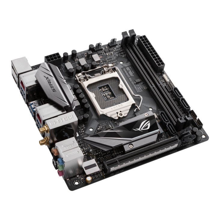 ROG STRIX H270I GAMING angled view from left
