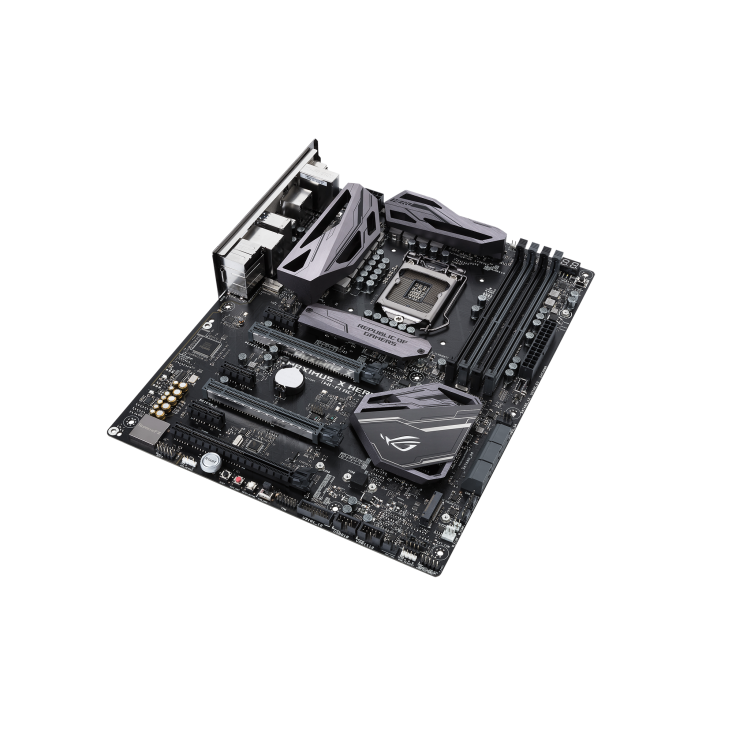 ROG MAXIMUS X HERO (WI-FI AC) top and angled view from right