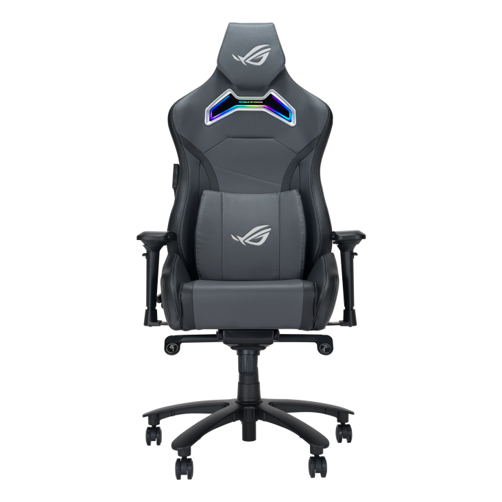 ROG Chariot X Gaming Chair_ front view in Grey