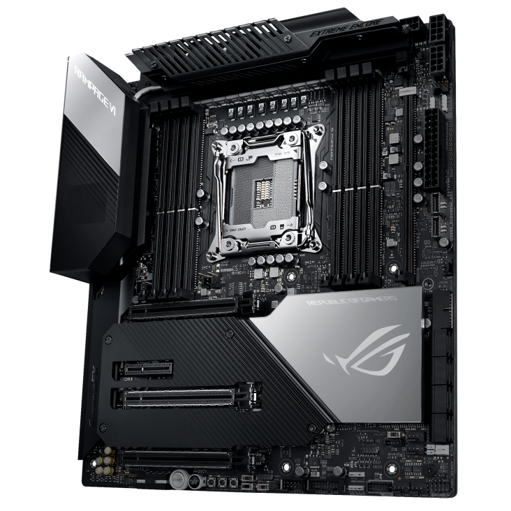 ROG Rampage VI Extreme Encore angled view from right