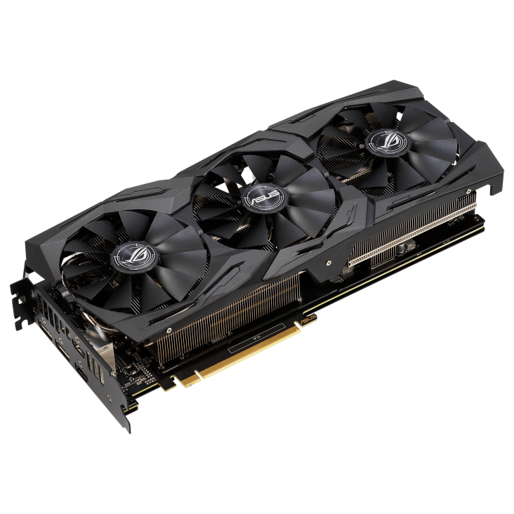 ROG-STRIX-RTX2060-O6G-GAMING graphics card, front angled view