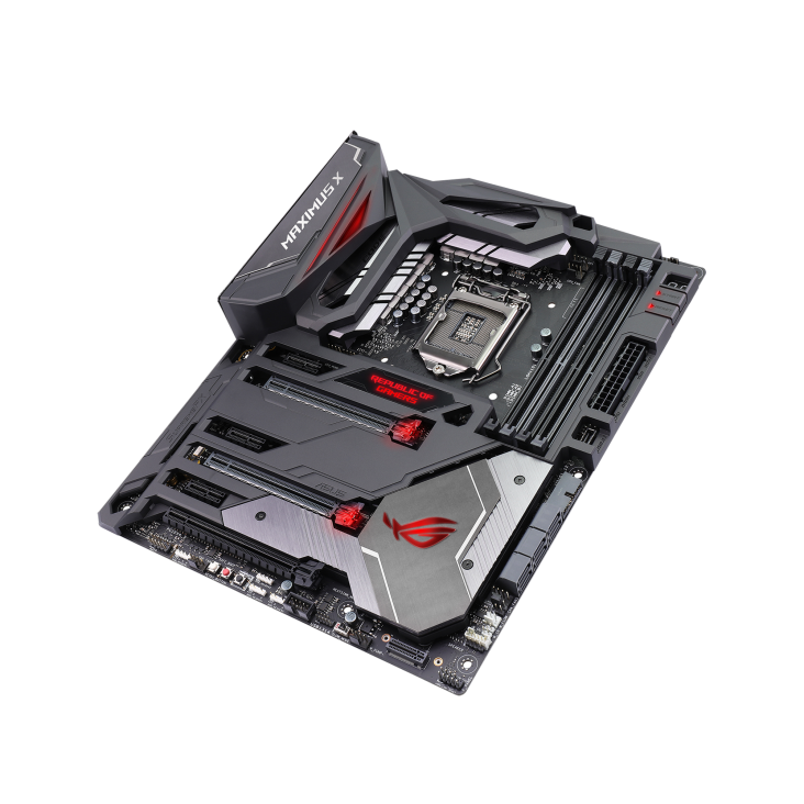 ROG MAXIMUS X CODE top and angled view from right