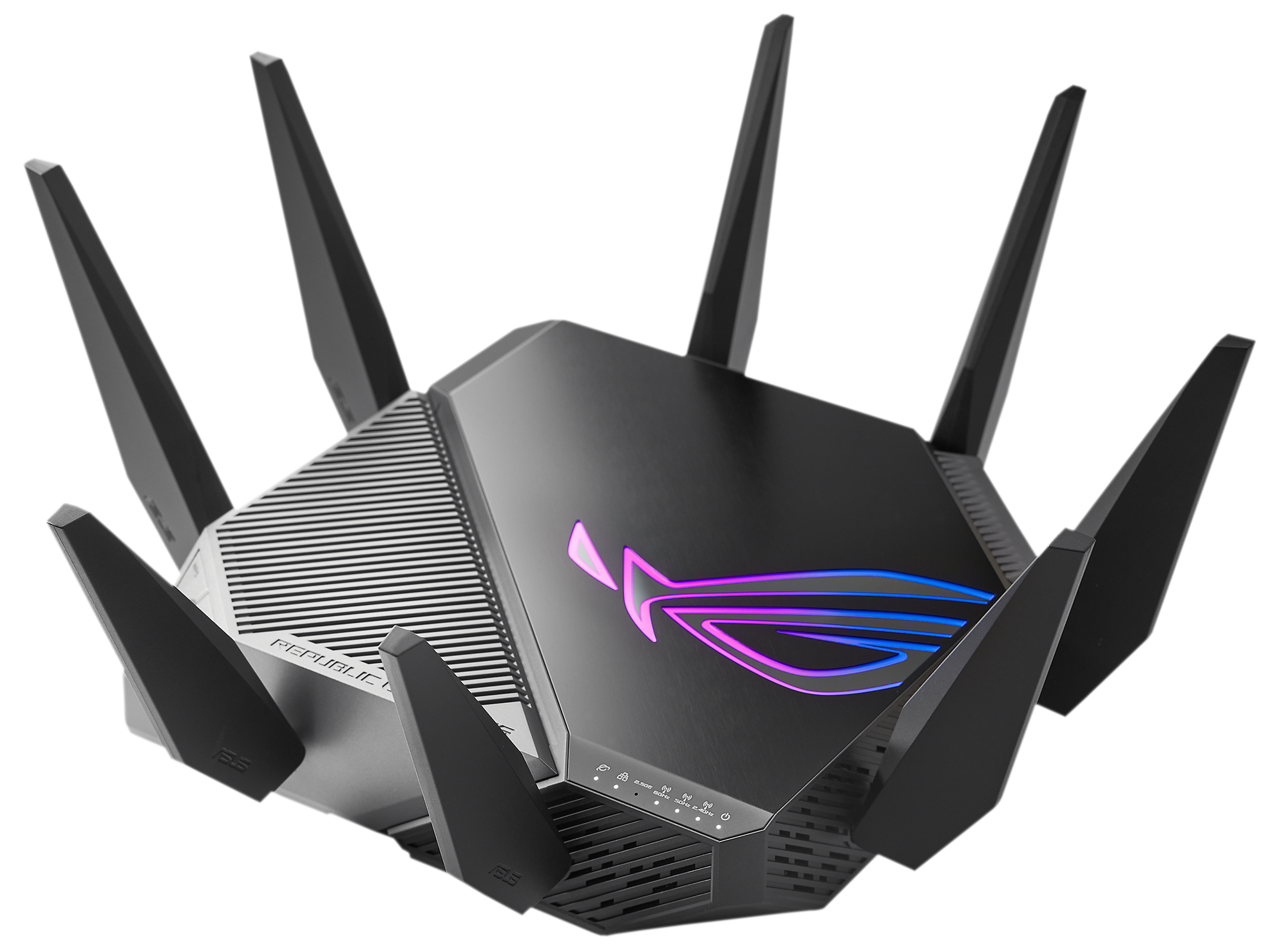 1.8GHz Quad-Core CPU GT-AXE11000 AURA RGB Worlds First 6Ghz Band for Wider Channels & Higher Capacity 2.5G Port - Tri-Band 10 Gigabit Wireless Router ASUS ROG Rapture WiFi 6E Gaming Router 