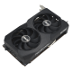 ASUS Dual Radeon RX 7600 V2 45 degree top-down view with focus on top side