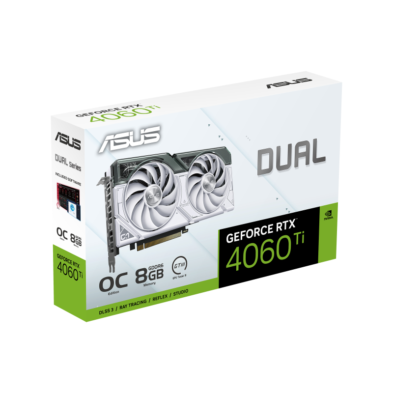 ASUS Dual GeForce RTX 4060 Ti white OC edition packaging