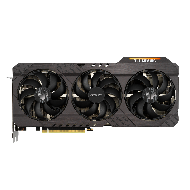 TUF Gaming GeForce RTX 3070 OC Edition graphics card, front view