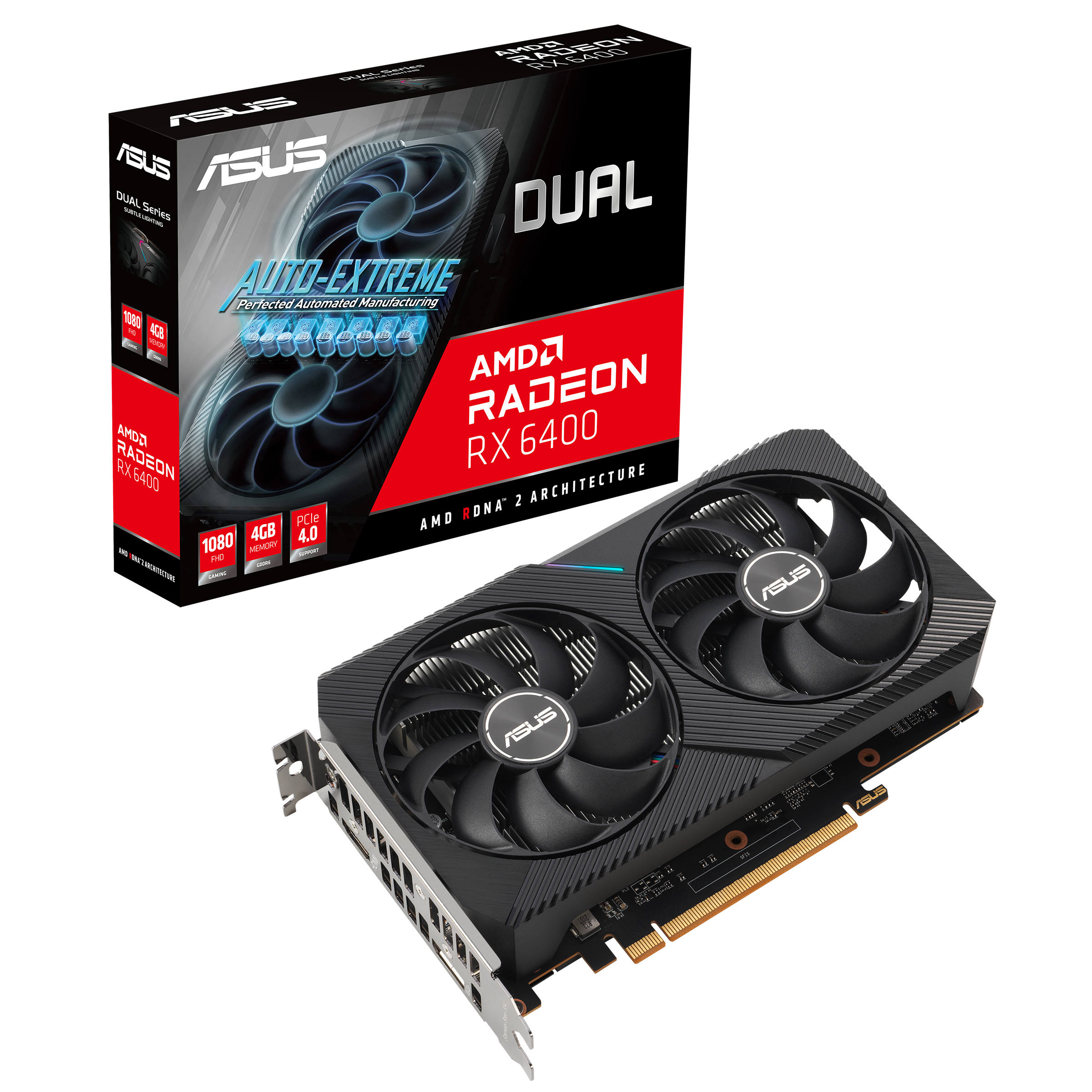 ASUS Dual Radeon™ RX 6400 4GB GDDR6 | Graphics Card | ASUS Global