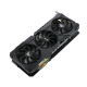 TUF Gaming GeForce RTX 3060 Ti graphics card, front angled view, showcasing the fan
