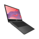 An angled front view of an ASUS Chromebook CM14 elevated