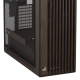 ProArt PA602 Wood Edition Retro Brown Tempered Glass_focus shot of front panel and ProArt logo 