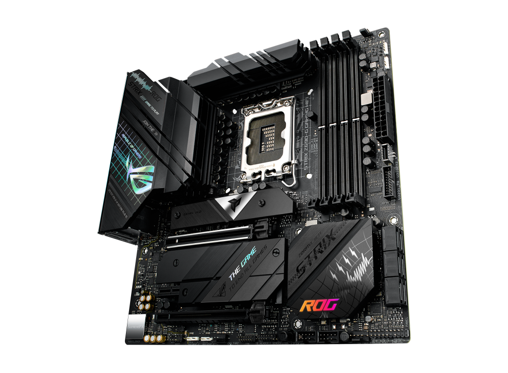 ROG STRIX Z690-G GAMING WIFI angled view from right