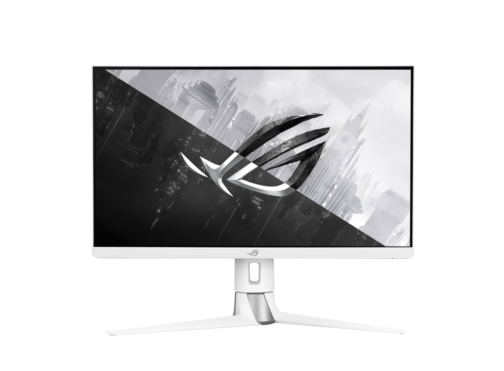 White shop computer monitor