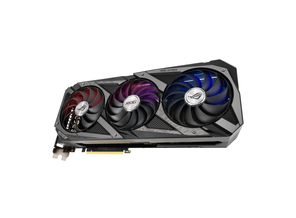 ROG-STRIX-RTX3070-8G-GAMING graphics card, hero shot from the front side