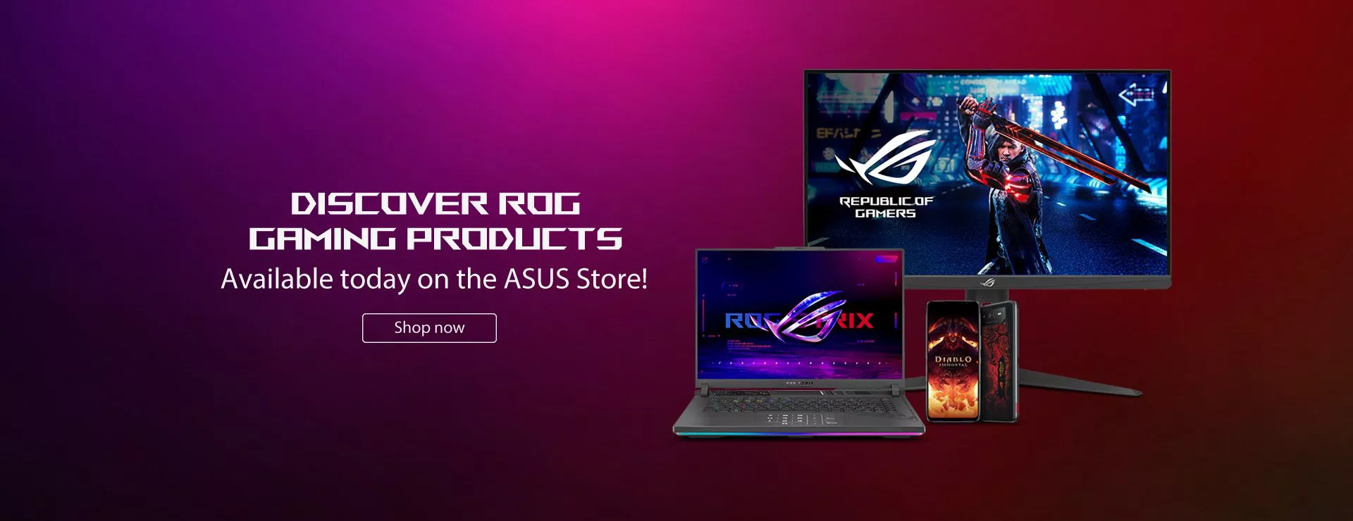 ASUS ROG Gaming Products Available today on the ASUS Store!  Shop Now