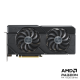 ASUS Dual Radeon RX 7800 XT front view of the with black AMD logo