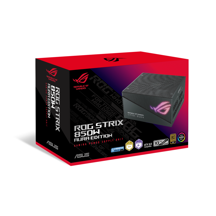 Colorbox of ROG Strix 850W Gold Aura Edition