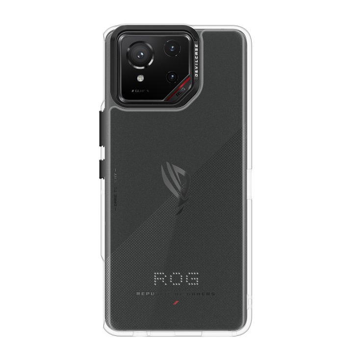 DEVILCASE Guardian Standard with a ROG Phone 9 (Black color) angled view from