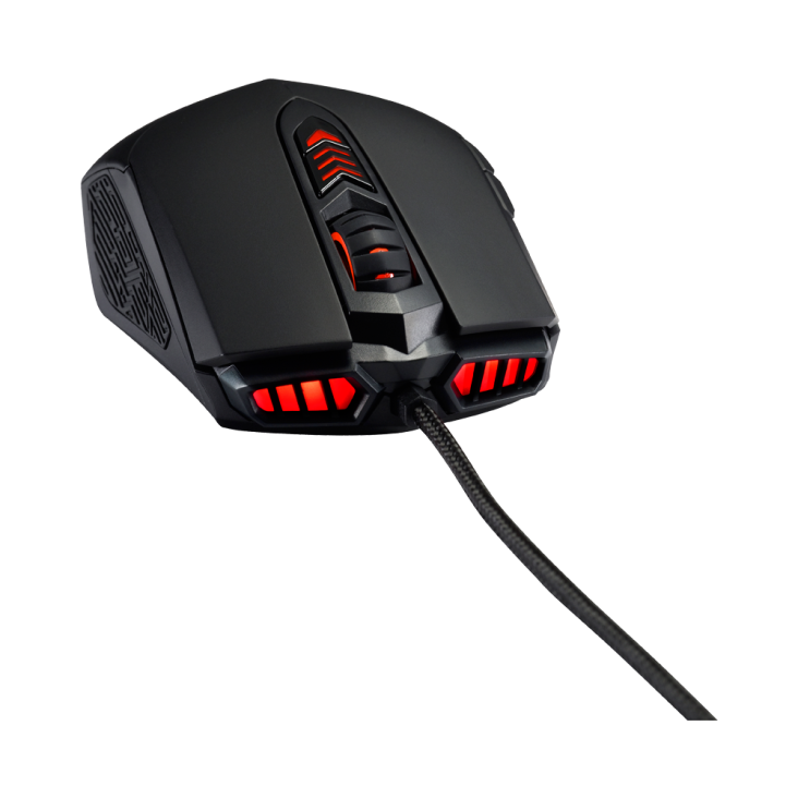 ROG GX860 Buzzard Mouse view from the side with buttons