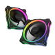 ASUS MR120 ARGB Fan   Reverse Black, standard and reverse fan blade with ARGB lighting