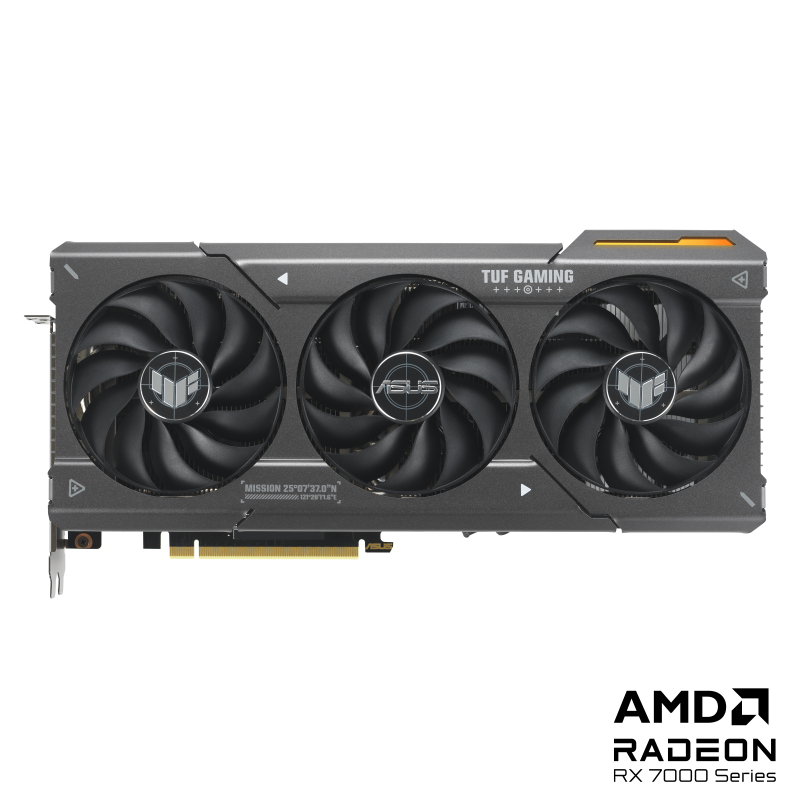 Tarjeta De Video Asus  Tuf Rx7600Xt O16G Gaming  128Bit Pci E 4 0 Hdmi 2 1 3 Dp1 4A Tri Fan - TUF-RX7600XT-O16G-GAMING