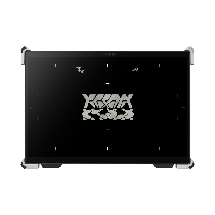 The front side of the Flow Z13-ACRNM RMT02 screen with the Z13-ACRNM RMT02 wallpaper visible