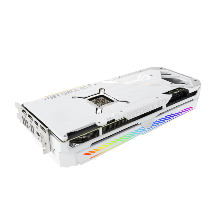 ROG-STRIX-RTX3070-O8G-WHITE-V2 graphics card, rear view