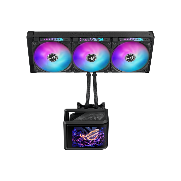 ROG Ryuo IV SLC 360 ARGB top front angle photo