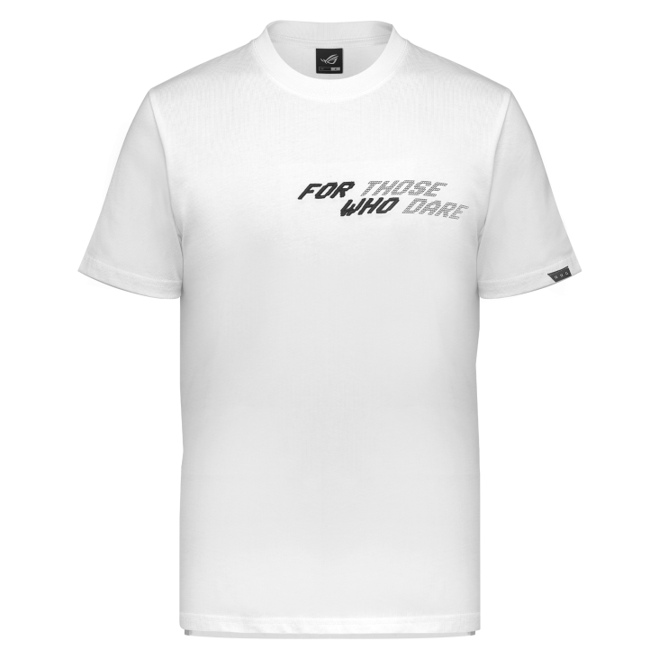 Front view of ROG DigiPixel T-shirt in white