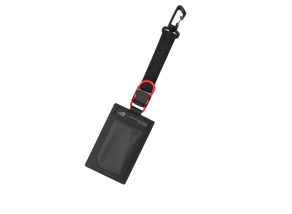 ROG Card Holder II – front view with strap