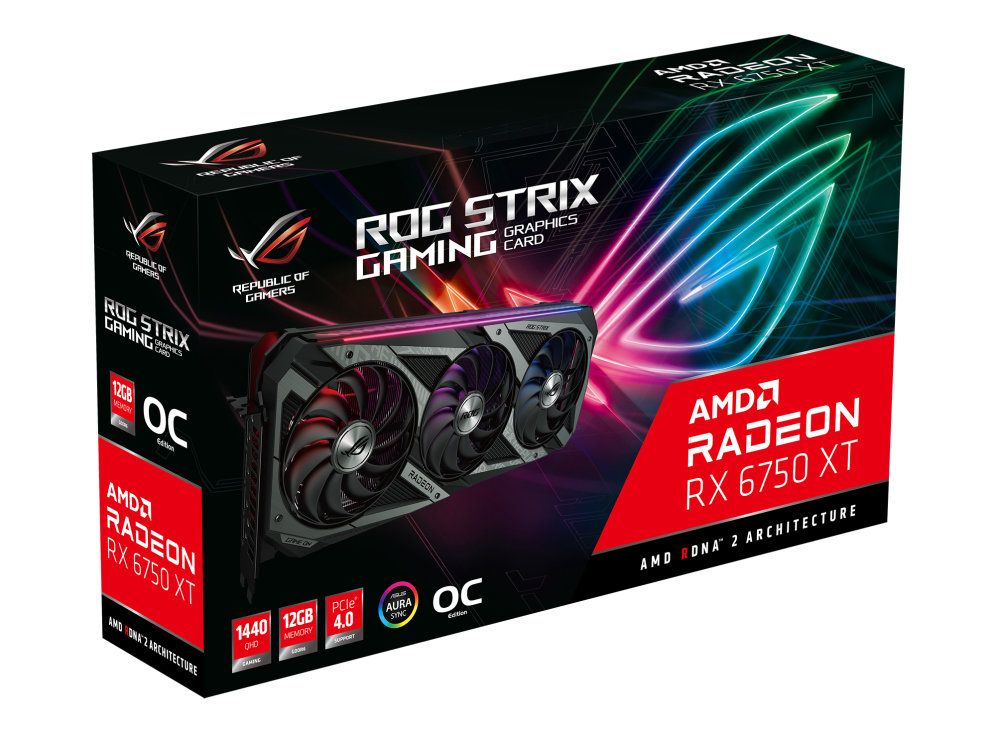 ROG Strix Radeon™ RX 6750 XT OC Edition 12GB GDDR6 | Graphics