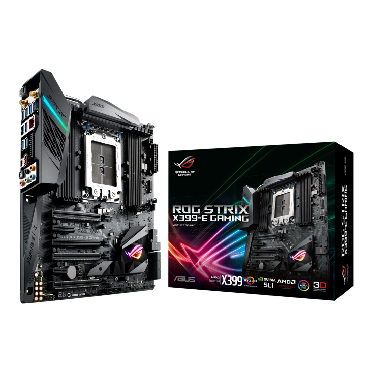 ROG STRIX X399-E GAMING with the box