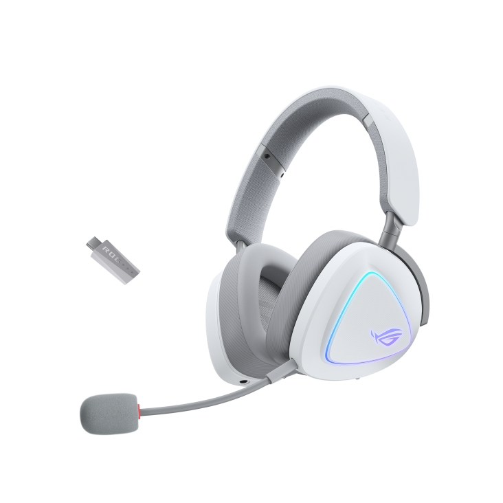 ROG Delta II in Moonlight White edition with 2.4 GHz dongle