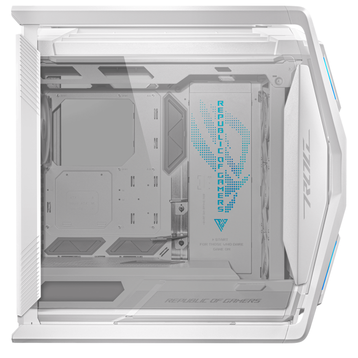 ROG Hyperion White left side view with side panel