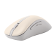 ASUS Wireless Mouse MD102 in Oat-Milk tilting at 45-degree from the left side. 